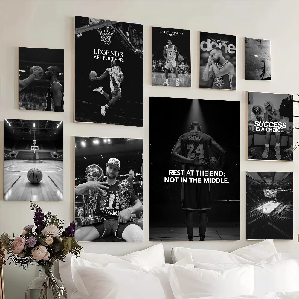 Badminton Zone - Black and White Basketball Star Inspirational
