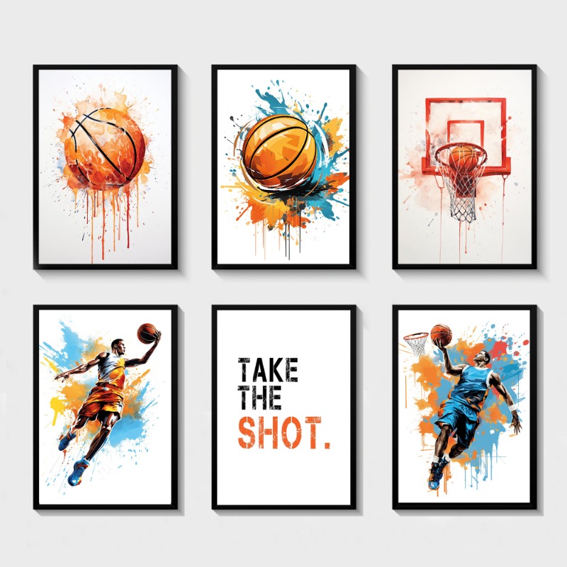Watercolor Graffiti Basketball – Badminton Zone Bewertung und Preis
