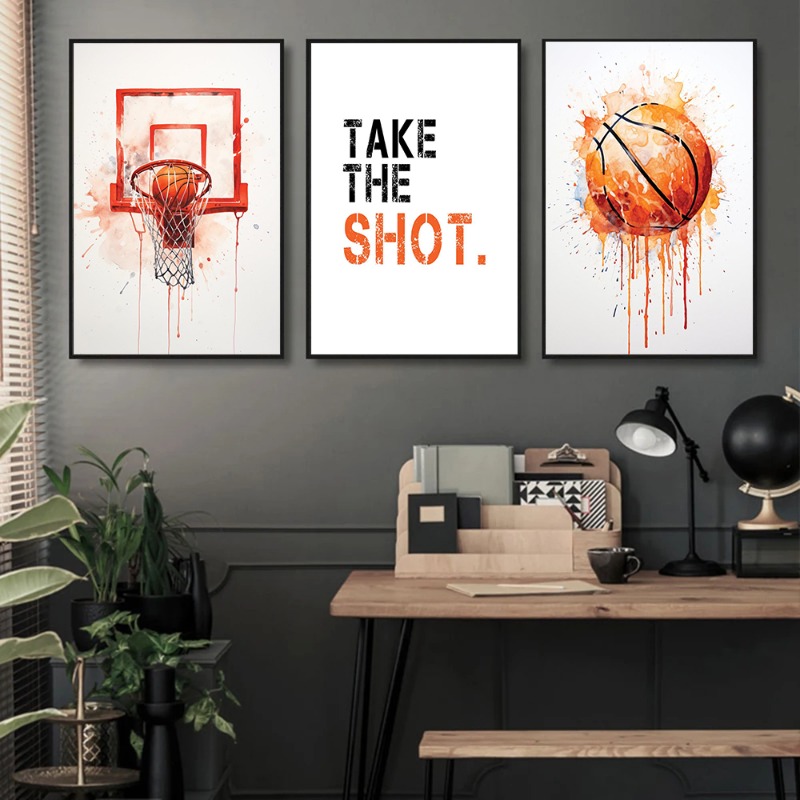 Watercolor Graffiti Basketball – Badminton Zone Bewertung und Preis