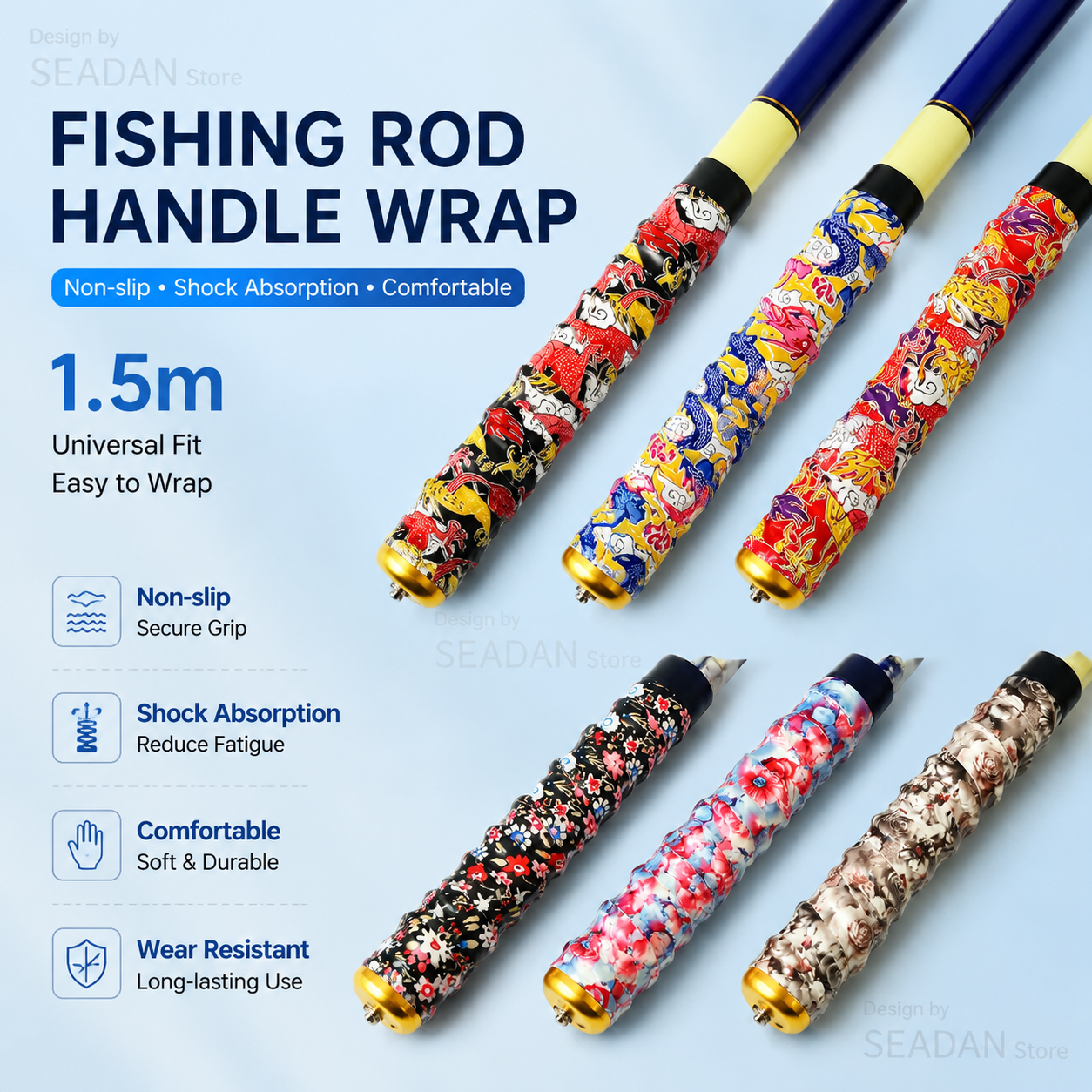 1.5m Floral Dragon Pattern Fis – Badminton Grip Tape Bewertung und Preis