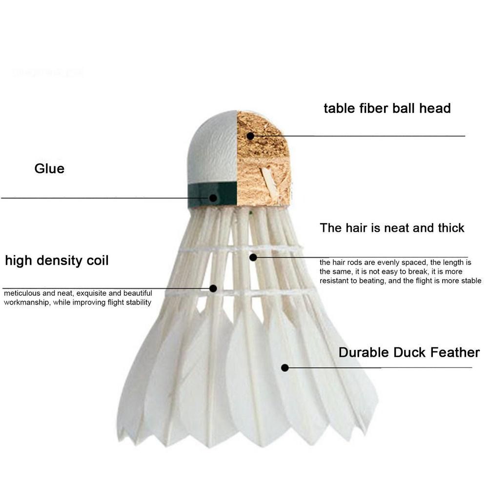 3/6/12Pcs New White Badminton  – Badminton House Bewertung und Preis