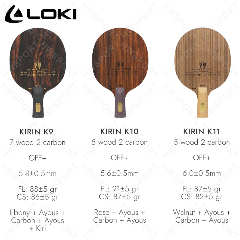 LOKI KIRIN K9 K10 K11 Table Te – Badminton Background Bewertung und Preis