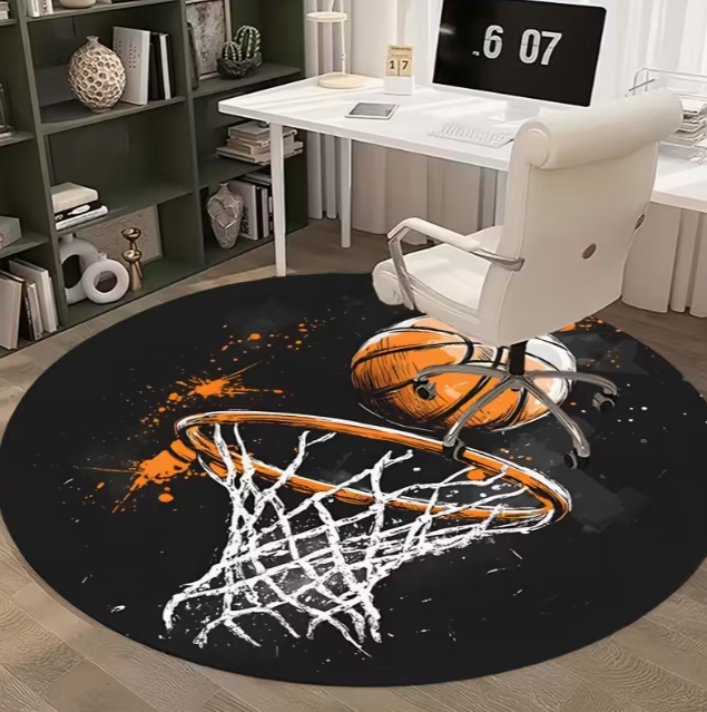 A Round Rug Featuring a Graffi – Badminton Zone Bewertung und Preis