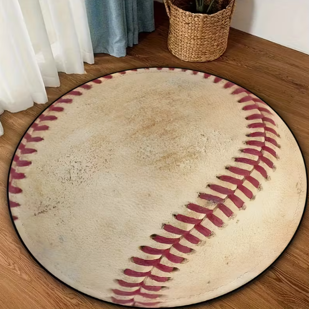 A Round Rug Featuring a Graffi – Badminton Zone Bewertung und Preis