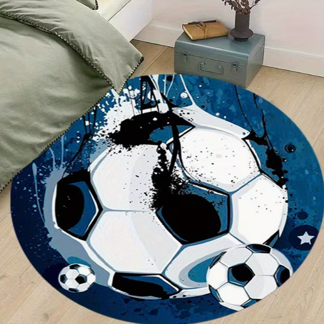 A Round Rug Featuring a Graffi – Badminton Zone Bewertung und Preis